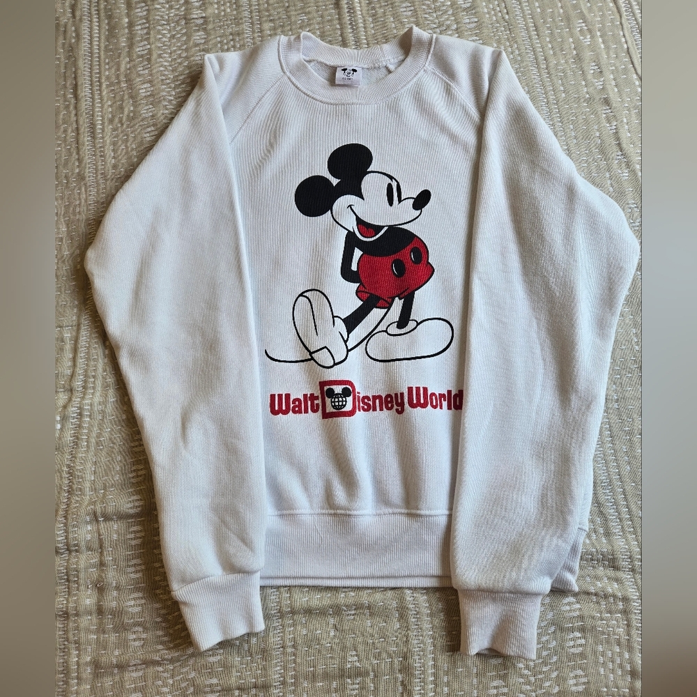 Disney White Sweatshirt with Mickey Mouse Design